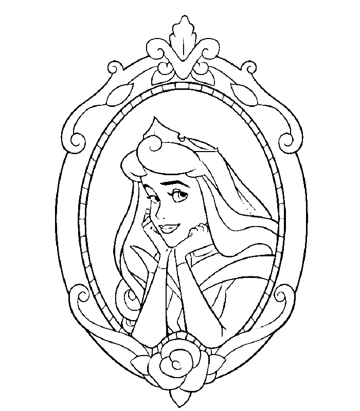 Print Disney Prinses Doornroosje (Aurora) kleurplaat